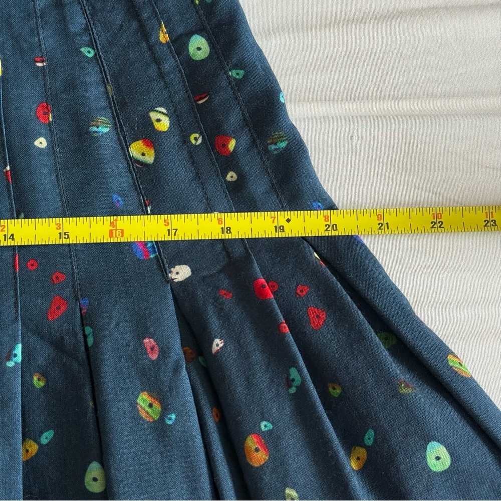 Akris Punto 100% Wool Midi Skirt Womens 10 A Line Blue Business Casual Designer - Picture 14 of 16